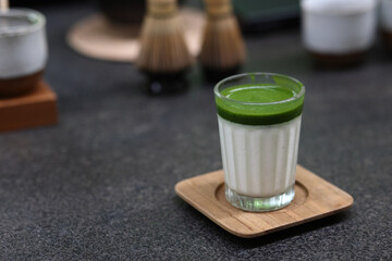Matcha green tea green tea with milk