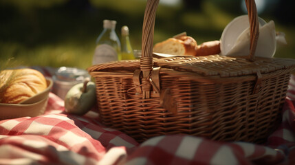 Summer Picnic on Meadow