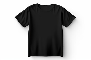 A black t - shirt on white background. Generative AI