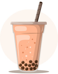 Bubble Tea - Peach Tapioka