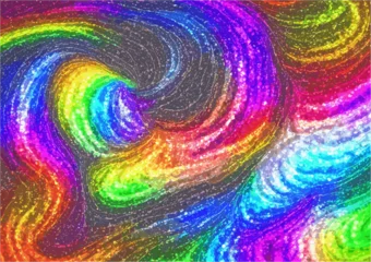 Papier Peint photo Mélange de couleurs Riding the Tides of Psychic Waves Unlocking the Mind's Potential
