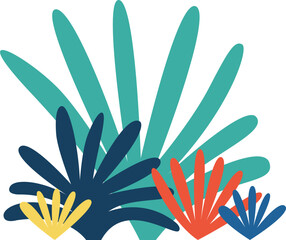 Grass abstract art illustration.