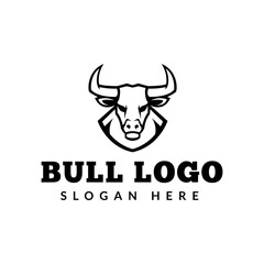 bull head logo icon vector illustration