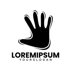 hand black icon logo design