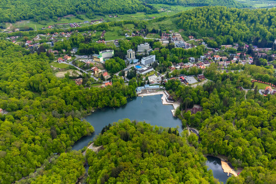 Landscape of the Sovata resort - Romania seen from above
