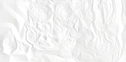 The white crumpled texture paper. Blank white crumpled and creased paper. The textures can be used for background of text or any contents.