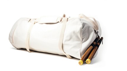 Cricket bag isolated on white background. Generative AI