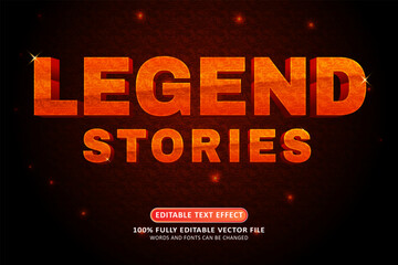 Legend stories text effect editable modern style