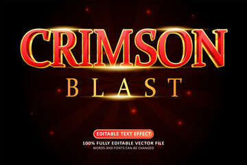 Crimson blast text effect editable modern style