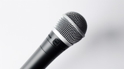 Microphone isolated on white background. Generative AI