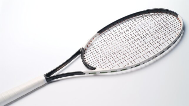 Tennis racket isolated on white background. Generative AI