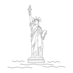 statue of liberty isolated