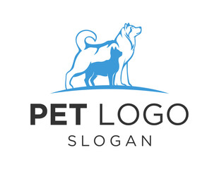 Logo about Pet on a white background. created using the CorelDraw application.