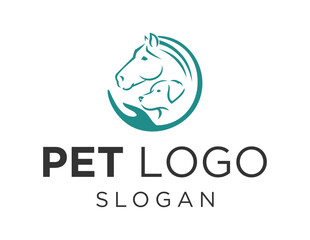 Logo about Pet on a white background. created using the CorelDraw application.