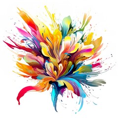 Obraz premium Single abstract Flowers watercolor illustration. Design for cover, fabric, textile, wrapping paper