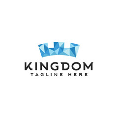 geometric modern crown iconic logo design vector illustration. low poly king crown logo business vector design template with future, elegant and luxury styles.