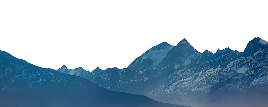 Panoramic andes range mountains isolated photo