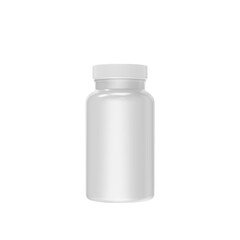 Medicine Bottle 3d render mockup on a Transparent Background