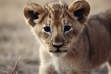 Obraz premium Close-up of a cute little baby. Generative AI
