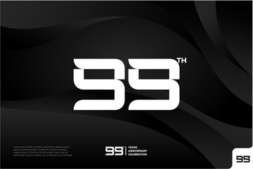 Number 99 logo icon design, 99th birthday logo number, anniversary 99 - obrazy, fototapety, plakaty