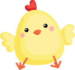a vector of a cute chick