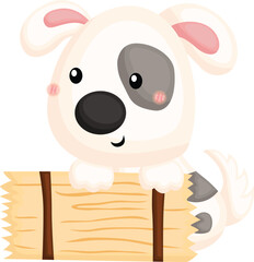a vector of a cute dog