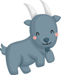 a vector of a cute goat 