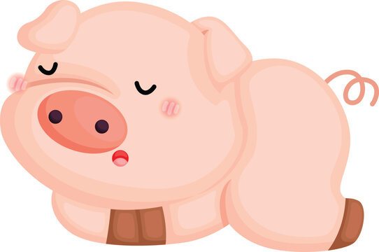 a vector of a pig 