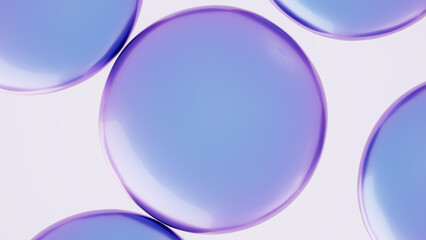 Abstract circle pebble, beauty fashion background. 3d rendering