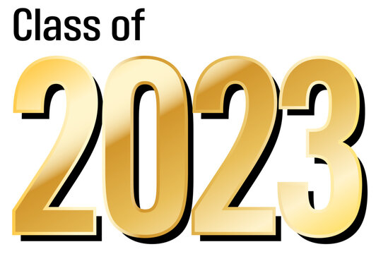Graduation Text for the Class of 2023 in Gold & Black