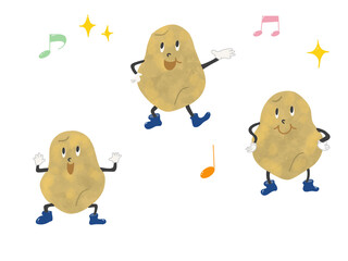 歌って踊るポテトのキャラクター