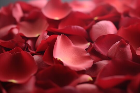 red rose petals from generative ai