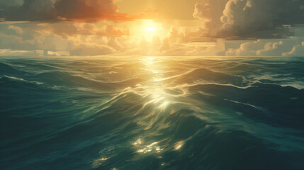 scene with rays of light