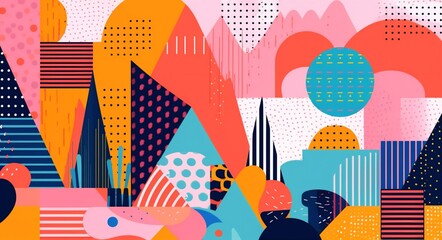 Fototapeta premium illustration concept modern abstract circle element design art colourful background template. Generative AI.