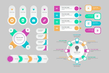 Screen with HUD interface elements set in control infographic digital illustration