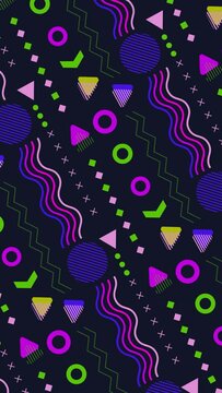Colorful Animated Shape Pattern Backgroun.