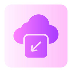 down left arrow gradient icon