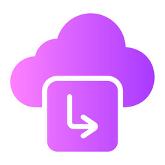 turn right gradient icon