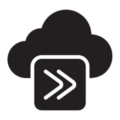 right chevron glyph icon