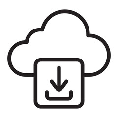 downloading line icon