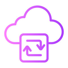 mobile sync gradient icon