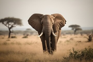 Fototapeta na wymiar Photos of elephants in the wild. made with Generative AI