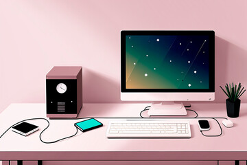 Generative concept art illustration. Generative ai.