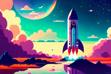 Obraz premium Generative concept art illustration. Generative ai.