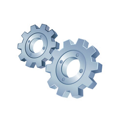 3d gears on white isolated
