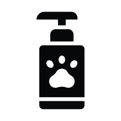 pet shampoo glyph icon illustration vector graphic