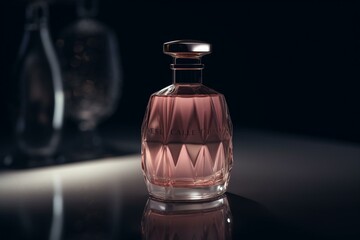 A lifelike 3D bottle for cosmetics. Generative AI