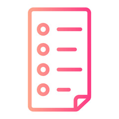 Obraz premium shopping list gradient icon
