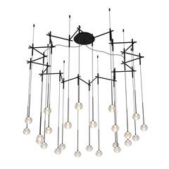 chandelier on the ceiling isolated on transparent background, hanging lamp, pendant light, 3D illustration, cg render
