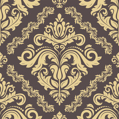 Orient vector classic pattern. Seamless abstract background with vintage elements. Orient colored pattern. Ornament for wallpapers and packaging